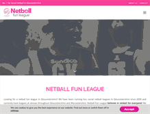 Tablet Screenshot of netballfunleague.co.uk